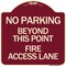 Signmission Beyond This Point Fire Access Lane Heavy-Gauge Aluminum Architectural Sign, 18" x 18", BU-1818-24327 A-DES-BU-1818-24327 - alternate 1